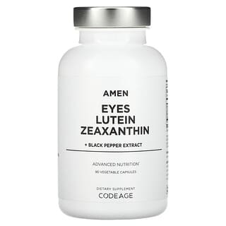Codeage, Amen, Eyes, лютеин, зеаксантин и экстракт черного перца, 90 растительных капсул