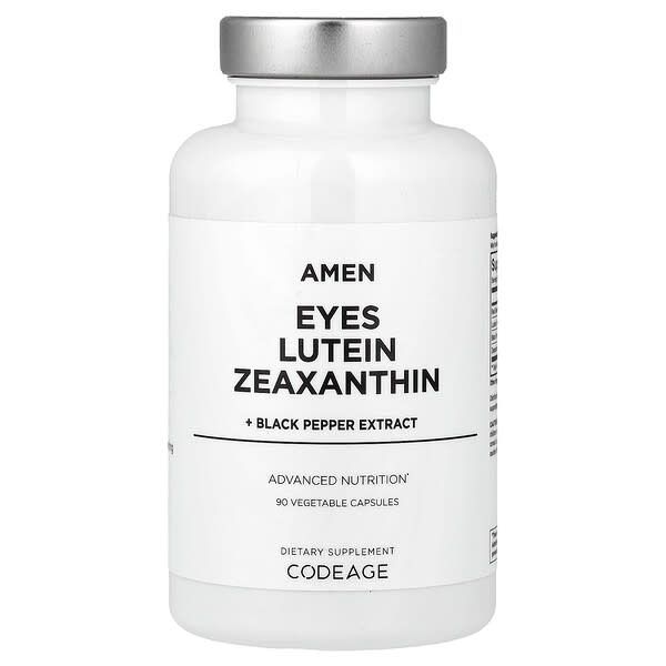 Amen, Eyes, Lutein, Zeaxanthin + Black Pepper Extract, 90 Vegetable Capsules