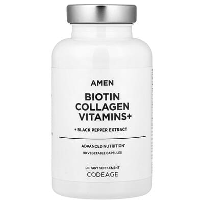 Codeage, Amen, BioVitamin Collagen Vitamin+, 90 Vegetarian Capsules