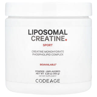 Codeage, Sport, Liposomal Creatine Powder, Unflavored, 5.29 oz (150 g)