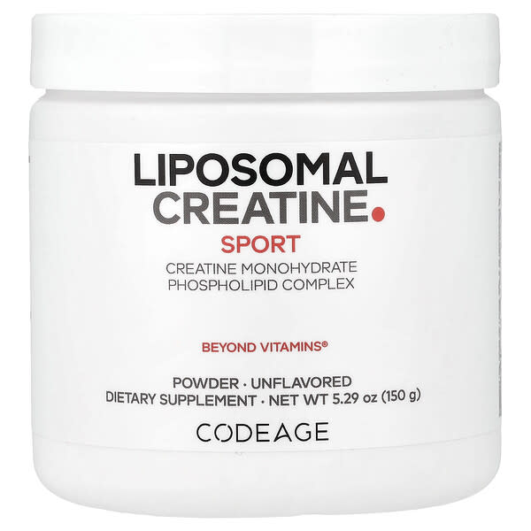 Codeage, Sport, 리포소말 크레아틴 분말, 무맛, 150g(5.29oz)