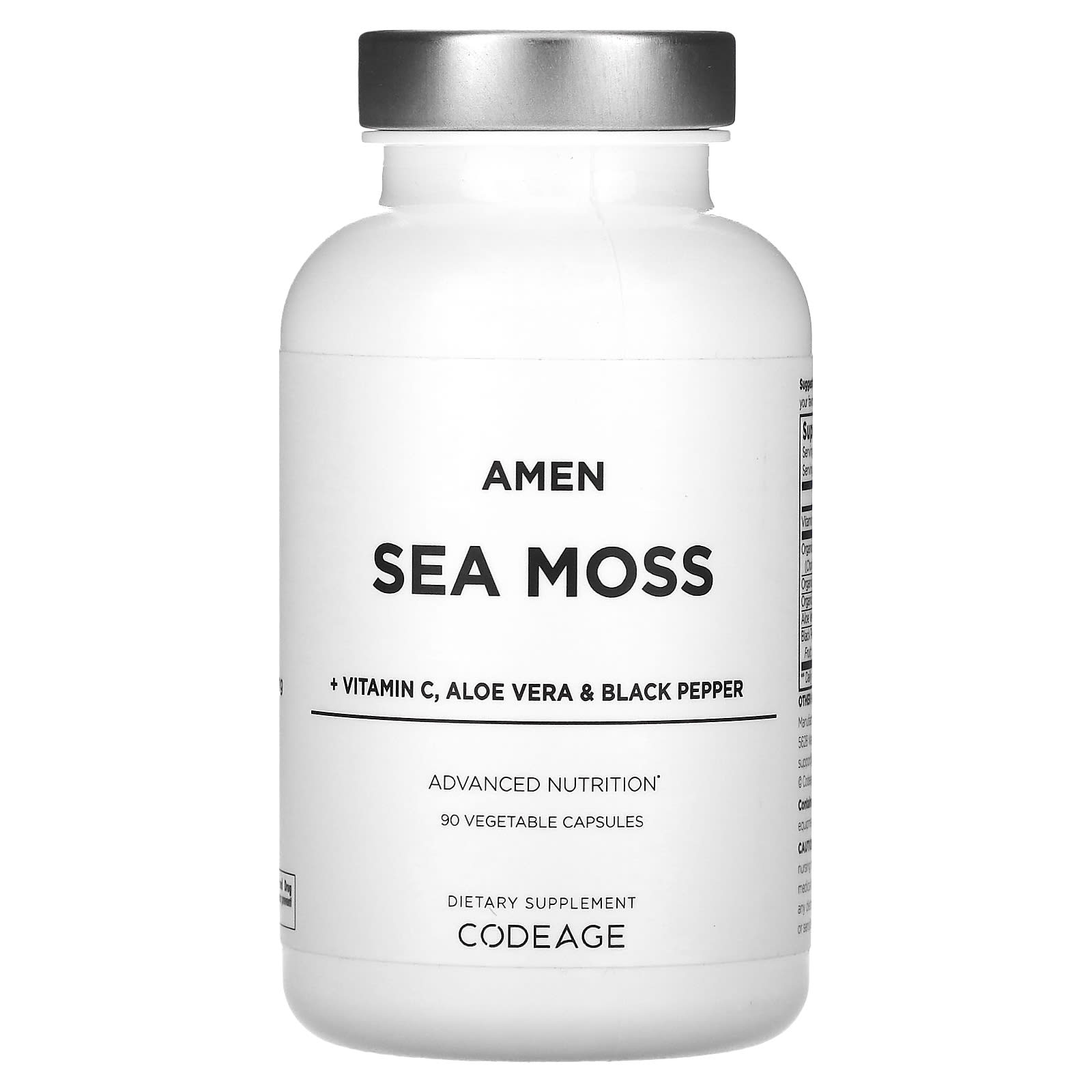 Codeage, Amen, Sea Moss + Vitamin C, Aloe Vera & Black Pepper, 90