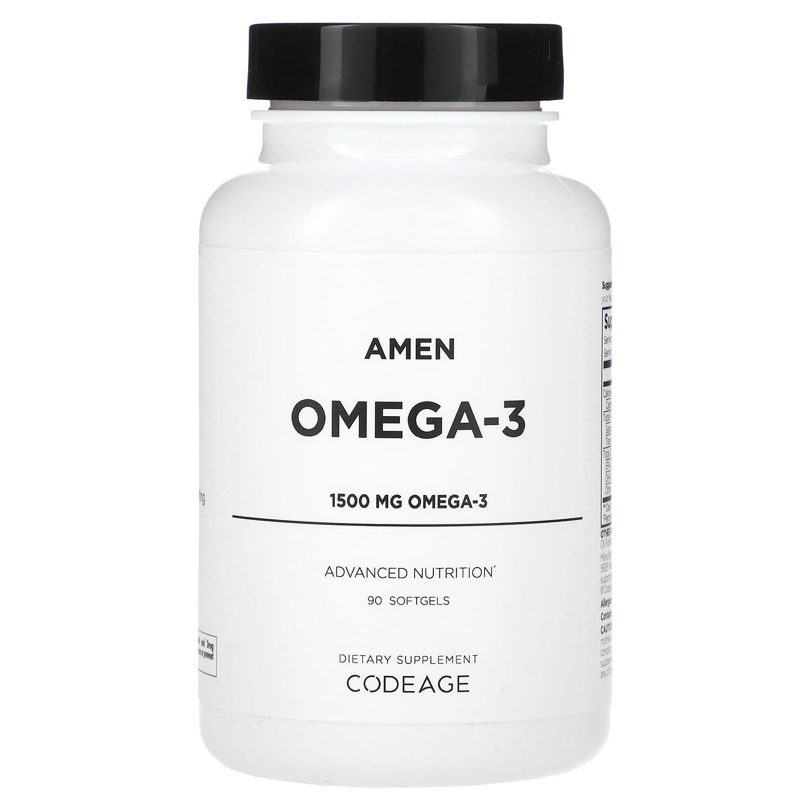 Amen Omega 3 1 500 mg 90 Softgels 1.500 mg per Soft Gel