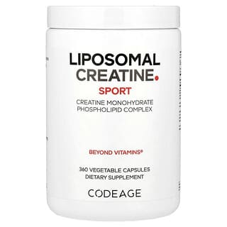 Codeage, Sport, Créatine liposomale, 2500 mg, 360 capsules végétales (625 mg par capsule)