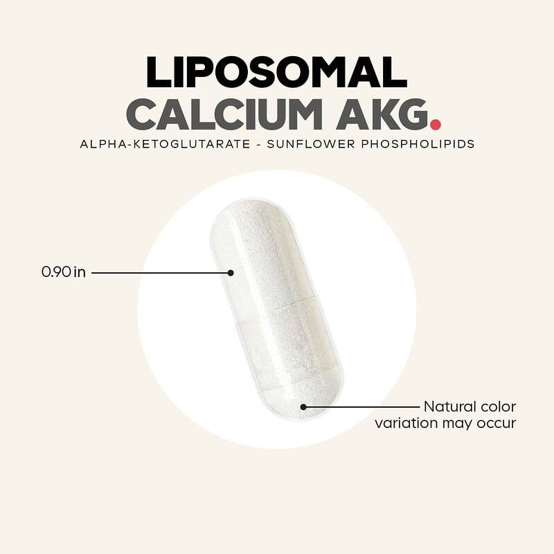 リポソームAKG（α-ケトグルタル酸）カルシウム、700mg、ベジカプセル60粒