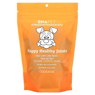 Codeage, DNA Pet, Happy Healthy Joints Soft Treats, Rezept für echtes Huhn, 227 g (8 oz.)