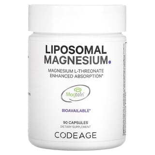 Codeage, Liposomal Magnesium L-Threonate, liposomales Magnesium-L-Threonat, 90 Kapseln