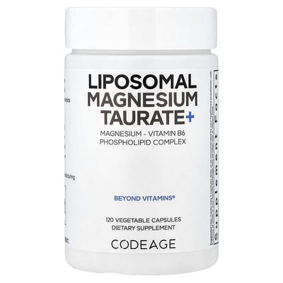 Codeage, Lipozomal Magnezyum Taurate+, 120 Bitkisel Kapsül