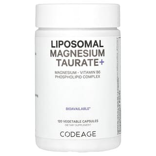 Codeage, Liposomal Magnesium Taurate+, liposomales Magnesiumtaurat, 120 pflanzliche Kapseln