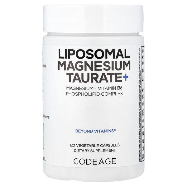 Codeage, Lipozomal Magnezyum Taurate+, 120 Bitkisel Kapsül