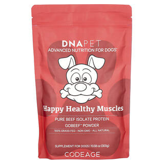 Codeage‏, DNA Pet‏, Happy Healthy Muscles לכלבים, ללא תוספת טעם, 300 גרם (10.58 אונקיות)