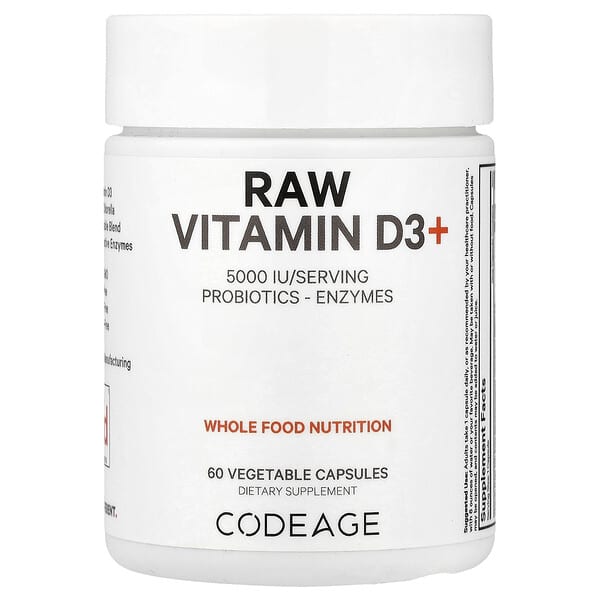 Raw Vitamin D3+, 60 Vegetable Capsules