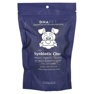 Codeage, DNA Pet, Synbiotic Chew, для собак, 100 м’яких жувальних таблеток, 227 г (8 унцій)