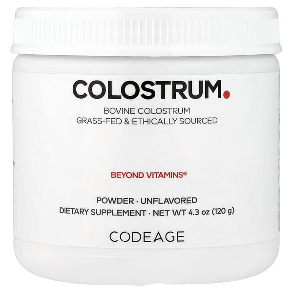 Codeage, Colostrum Powder, Colostrum-Pulver, geschmacksneutral, 120 g (4,3 oz.)