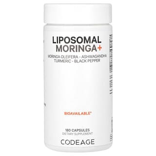 Codeage, Moringa Lipossomal+, 180 Cápsulas