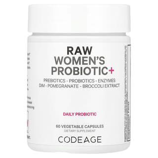 Codeage, RAW Women's Probiotic+, 60 capsules végétales