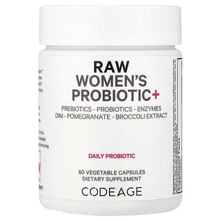 Codeage, RAW Women's Probiotic+, 60 plantaardige capsules