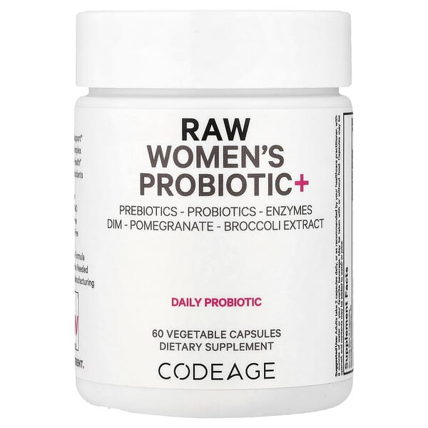 Codeage, RAW женски пробиотик+, 60 растителни капсули
