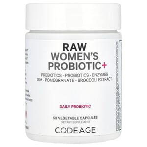 Codeage, RAW Women's Probiotic+, 60 Vegetable Capsules