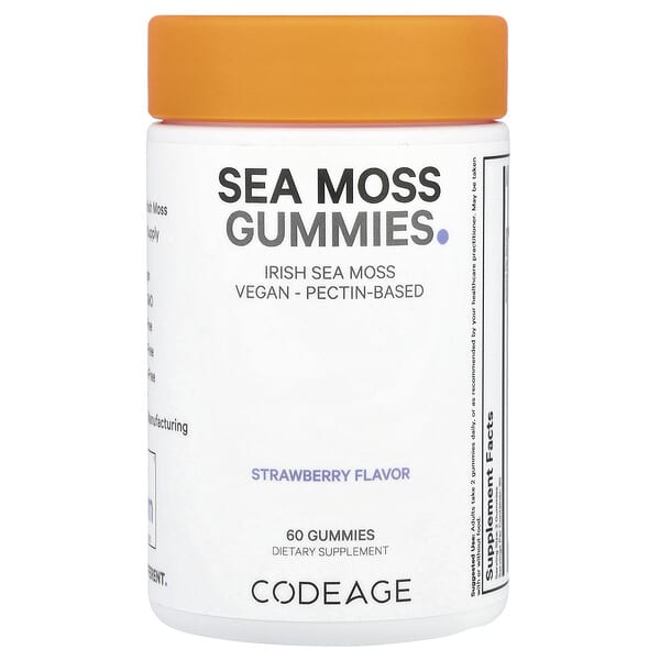 Sea Moss Gummies, Strawberry, 60 Gummies (150 mg per Gummy)