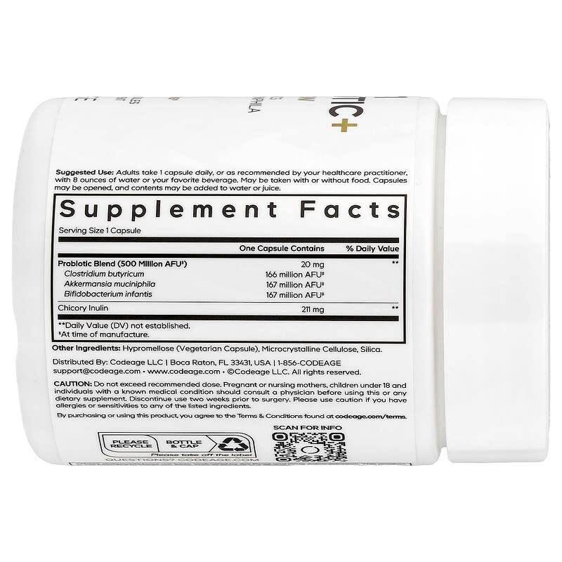 glp 1 probiotic codeage GLP-1 Probiotic+, 90 Vegetable Capsules