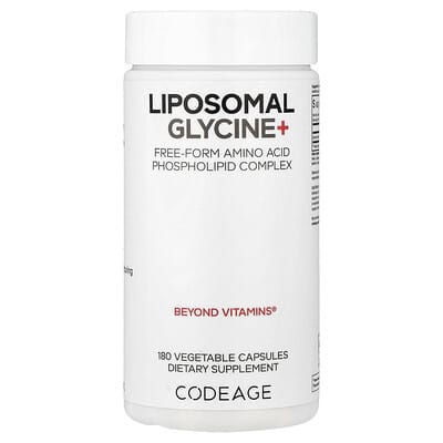 Codeage, Liposomal Glycine+, 180 Vegetarian Capsules (500 mg per capsule)