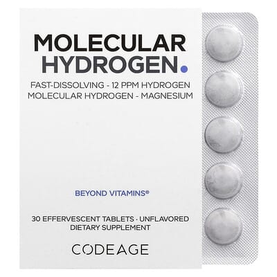 Codeage, Molecular Hydrogen, Unflavoured, 30 Effervescent Tablets