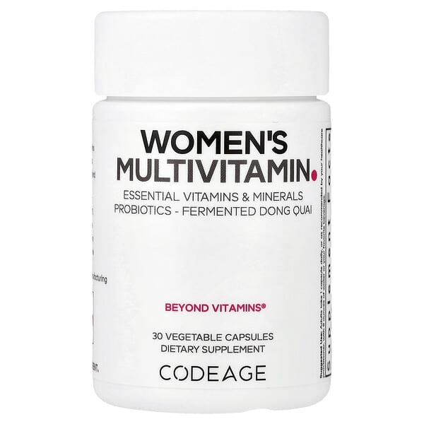 Codeage, Suplemento multivitamínico para mujeres, 30 cápsulas vegetales