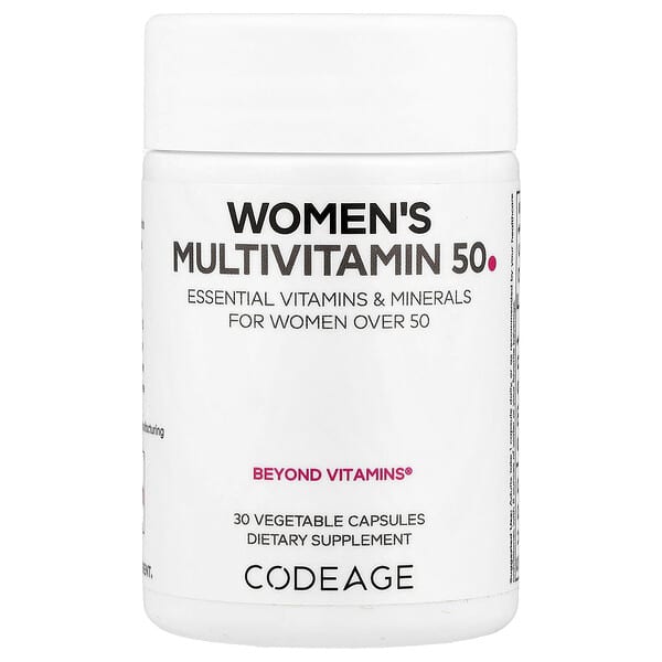 Codeage, 여성용 종합비타민 50, 베지 캡슐 30정