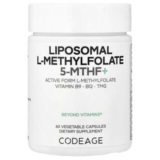 Codeage, Liposomal L-Methylfolate 5-MTHF+, 60 Vegetable Capsules