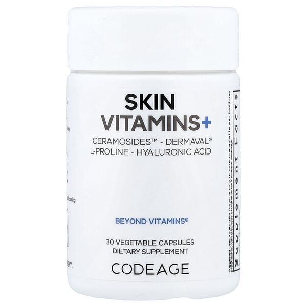 Codeage, Vitaminas y más para la piel, 30 cápsulas vegetales