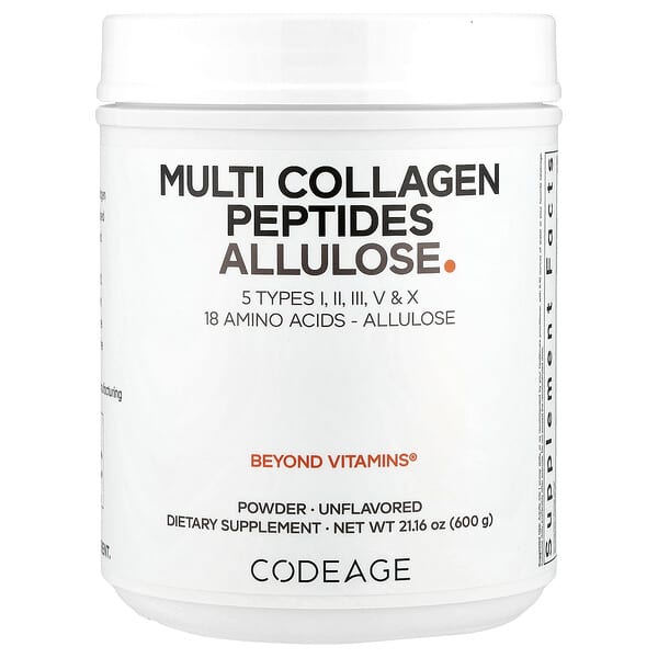 Multi Collagen Peptides Allulose, Unflavored, 21.16 oz (600 g)