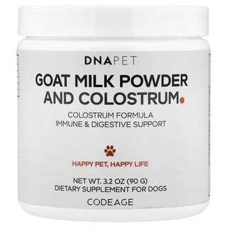 Codeage, DNA Pet, getmjölkspulver och råmjölk, för hundar, 90 g