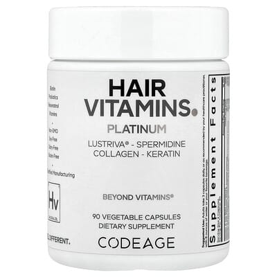 Codeage, Hair Vitamins, Platinum, 90 Veg Capsules