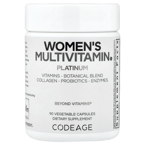 Codeage, Kadınlar İçin Multivitamin, Platinum, 90 Bitkisel Kapsül