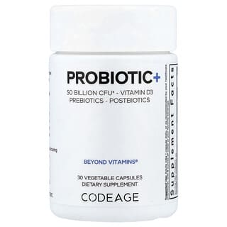 Codeage, Probiotic+, 30 растительных капсул