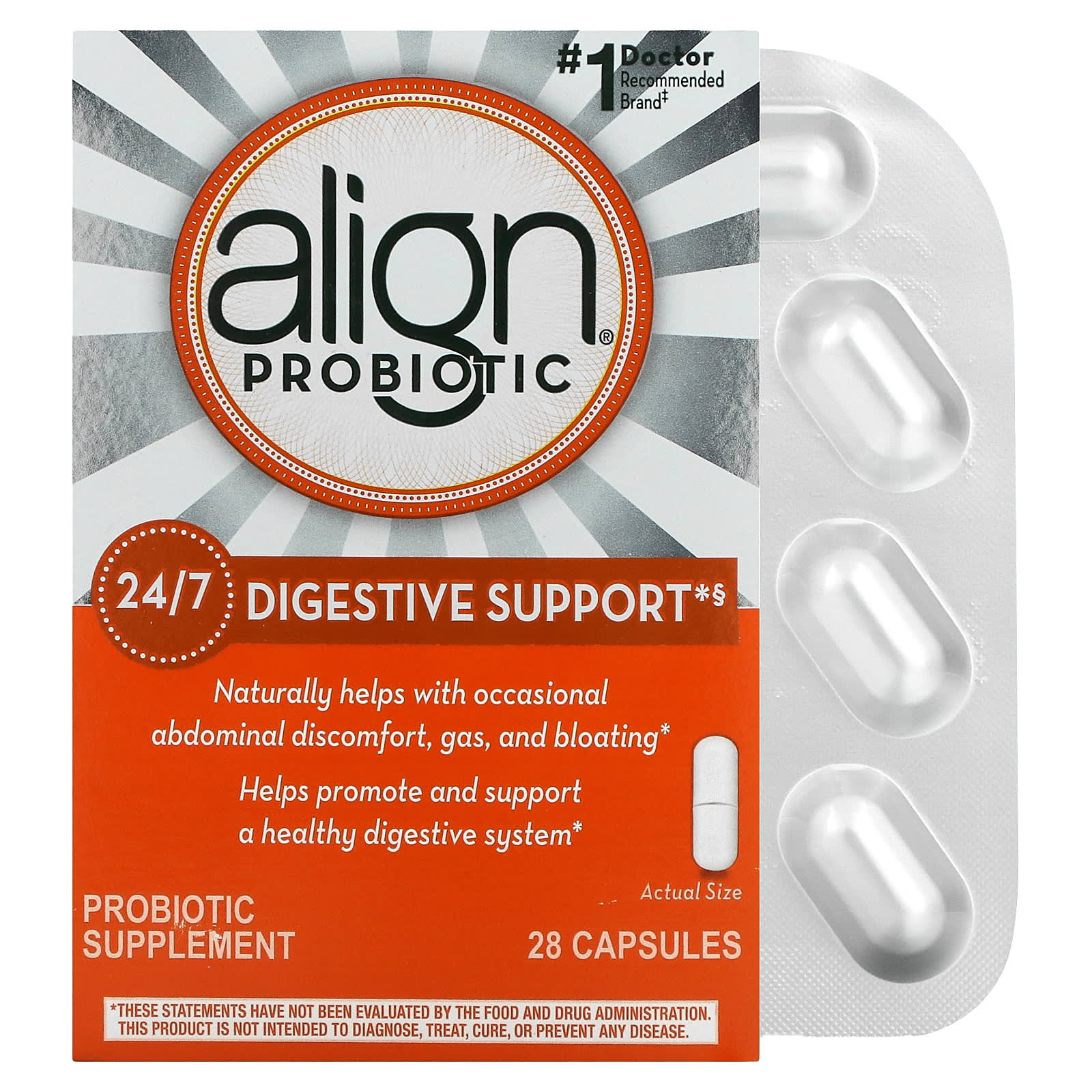 Align Probiotics 247 Digestive Support Probiotic Supplement 28 Capsules