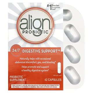 Align Probiotics, Supporto digestivo 24 ore su 24, 7 giorni su 7, 4 mg, 42 capsule