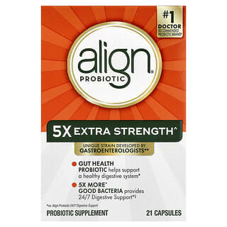 Align Probiotics, 24/7 Digestive Support, Extra Strength, 17.5 mg, 21 Capsules