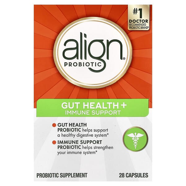 Align Probiotics, 장 건강 및 면역력 강화, 6mg, 캡슐 28정