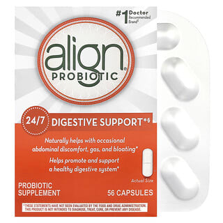 Align Probiotics, 24/7 храносмилателна подкрепа, пробиотична добавка, 4 mg, 56 капсули