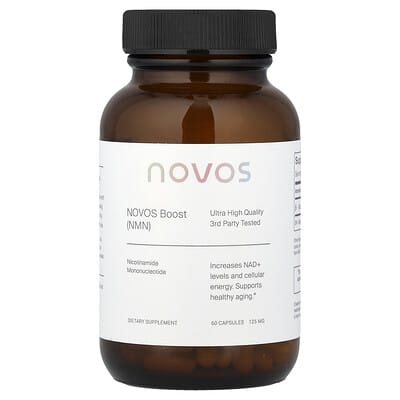 NOVOS, Novos Boost (NMN), 60 Capsules (125 mg per Capsule)
