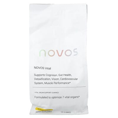 NOVOS, Novos Vital, Tropical Fruit Flavor, 120 Gummies