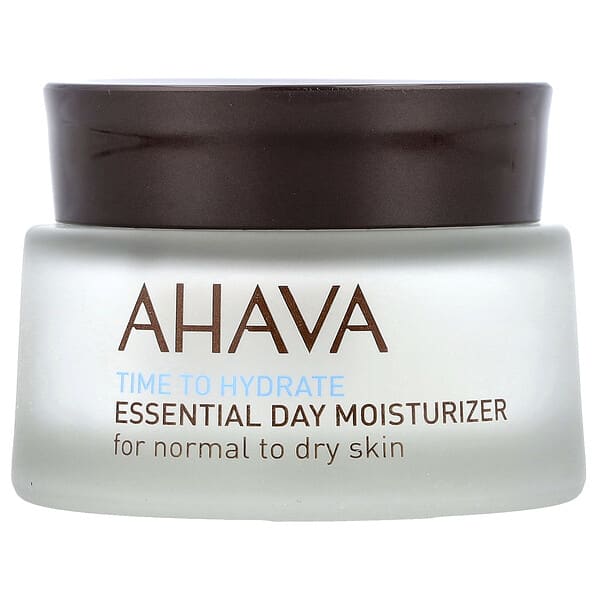 AHAVA North America, 타임 투 하이드레이트, 에센셜 주간 모이스처라이저, 중성 및 건성 피부용, 50ml(1.7fl oz)