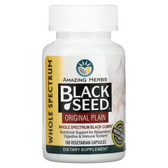 Amazing Herbs, Black Seed（ブラックシード）、オリジナルプレーン、ベジカプセル100粒
