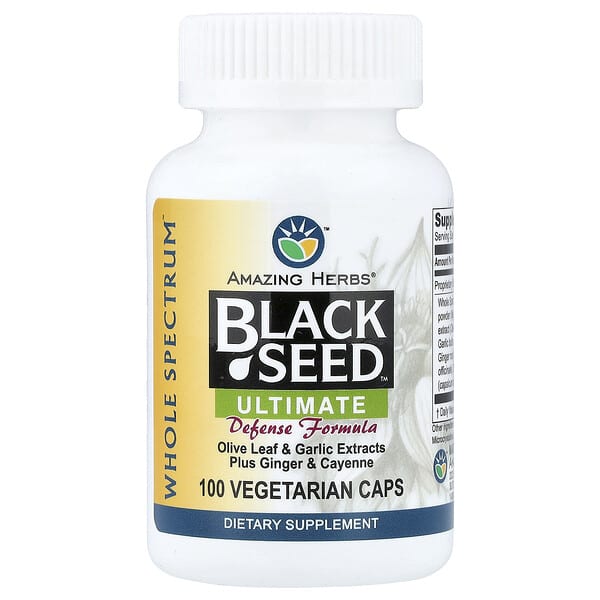 Amazing Herbs, Black Seed™, Ultimate Defense 포뮬라, 베지 캡슐 100정