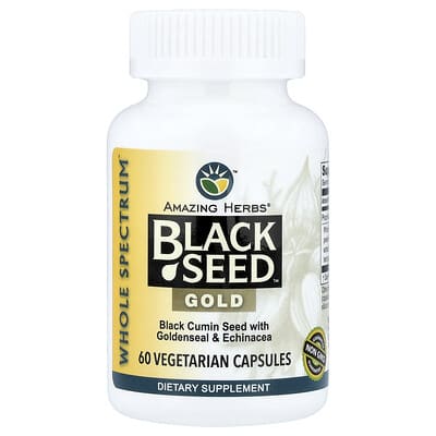 Amazing Herbs, Black Seed™, Gold, 60 Vegetarian Capsules