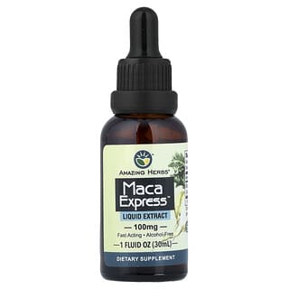 Amazing Herbs, Maca Express Liquid Extract, flüssiges Maca-Extrakt, 100 mg, 30 ml (1 fl. oz.)