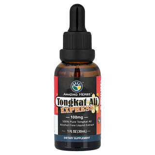 Amazing Herbs, Tongkat Ali Express Liquid Extract, Alcohol Free, 1 fl oz (30 ml)