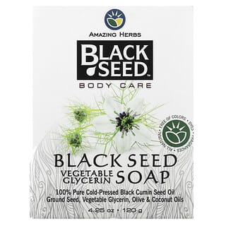 Amazing Herbs, Black Seed, 바디 케어, 식물성 글리세린 비누, 120g(4.25oz)